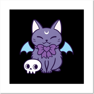 Black Bat Kitten | Nikury Posters and Art